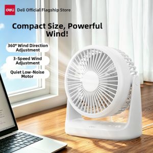 deli | Portable Quiet Clip-On Mini Fan USB Charged
