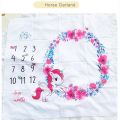 Baby Milestone Photo Props Background Blankets Newborn Photography Props Cloth Calendar Boy Girl Photo Accessories. 