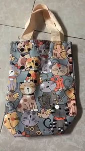 Fashion Handheld canvas water cup bag glass cup coffee cover cup canvas bag insulated cup canvas bag Cartoon canvas bag