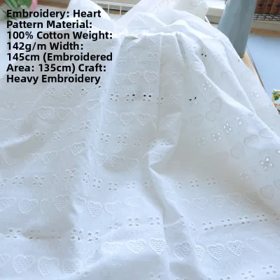 Cotton Lace Hollow Embroidered Fabric