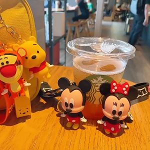 Gantungan Kunci 3D Disney Mickey Mouse Keychain Karakter Kartun Mickey Minnie Donald Daisy Goofy