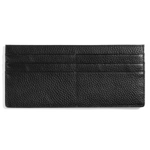 Slim Long Zipper Wallet for Women Top Layer Cowhide Leather Simple Design Fashionable Coin Purse Pure Color Multifunctional Bag