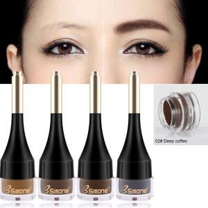 【COD】2 In 1 Brown Black Waterproof Eyebrow Gel With Brush Gel Bantalan Udara Alis Krim Tahan Air Tahan Lama-💞Margot