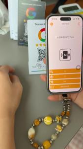 NFC 215 Programmable for Google Review Card NFC Station Table 13.56Mhz QR Code Can Be Independently Set to Link Standing Card