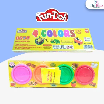 mainan lilin playdoh playdough Fundoh Combo 10 warna FREE cetakan tutup
