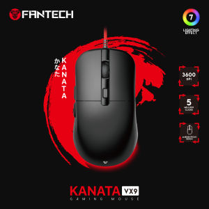 Fantech | FANTECH KANATA S VX9S Wired Mouse 7200DPI 6D Button Macro Mice and ARBG Ergonomic Mice Huano Switch Gaming Mouse for PC Gamer