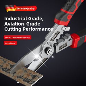 MONLEYTA | German Iron Shears Industrial Aluminum Plate Lightweight Steel Dragon Bone Strong Aviation Shears Stainless Steel Special Iron Wire Scissors