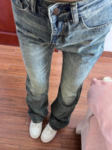 Quần Jeans Ống Thẳng Cạp Cao Lưng Cao Kiểu Dáng Rộng Cho Nữ Quần Jeans Denim Dáng Rộng Cổ Điển Dài Đến Sàn