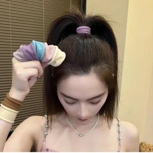 รุ่นอัพเกรด หนาขึ้น กว้างปักผมสําหรับผู้หญิงเชือกผมทนทาน < Ne2> บุคลิกภาพหาง Knotting ผม