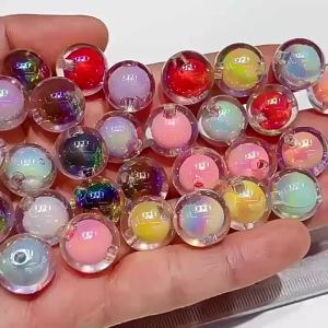108/54pcs 8/10mm Pink Color Acrylic Beads Interval Beads. Loose Beads DIY Pearl in Pearl Hand Material Decoration Beads
