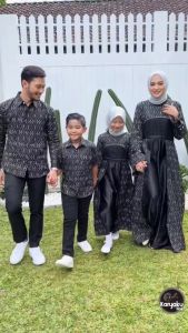 Baju Couple Pasangan Terbaru 2023 Batik Gamis Kebaya Kapel Keluarga Suami Istri Batik