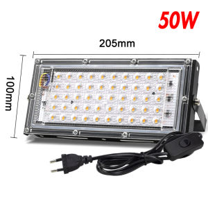 Parkson | Đèn Pha LED 50W 100W 150W IP65 Chống Nước Ngoài Trời Đèn Pha EU Cắm Đèn Đường Chiếu Sáng Sân Vườn Nhôm Phản Quang