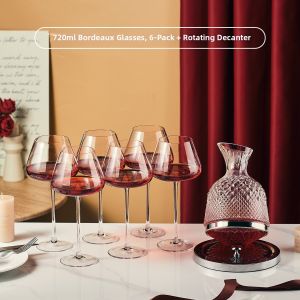 ZHUXI | Elegant Luxurious Large Burgundy Wine Glass 1 Pair