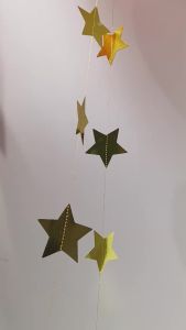 4M Pack Eid Mubarak Festive Golden Paper Stars Glittering Ramadan Party Decorations No Feathers No Electricity Required