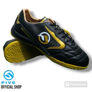 SEPATU FUTSAL DEWASA FIVE METAMORFOSA HITAM GOLD