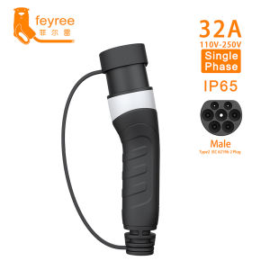 feyree (菲尔雷) | feyree Type2 Male Plug EV Charger for Power Supply Side 16A 32A 1 Phase IEC62196-2 Adapter 11KW 22KW Three Phase Electric Car