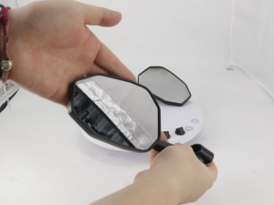 Universal Carbon Motorcycle Side Mirror Rearview Mirror HD Wide Angle AOS9 For Honda Click Nmax