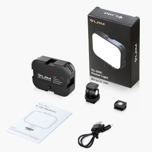 Đèn Video LED VIJIM Ulanzi VL100C Hai Màu 3200K-6500K Với 170 °   Đèn Camera Tích Hợp Pin 2000mAh Đầu Xoay Đa Hướng Gắn Đế Lạnh Dùng Cho Vlog