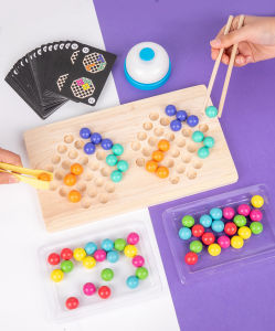Đồ chơi giáo dục nhận thức sớm montessori - Trận chiến tương tác gắp bi màu sắc