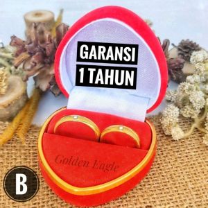 Cincin Nikah Kode B | Cincin Pasangan | Bahan Original Titanium Bukan Yang Campuran | Cincin Couple | Cincin Kawin | Cincin Tunangan