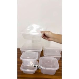 Thinwall SQ Tebal 1000ml / SQ 1500ml / SQ 2000ml / SQ 3000ml Per Pack Kotak Makanan Square Plastik