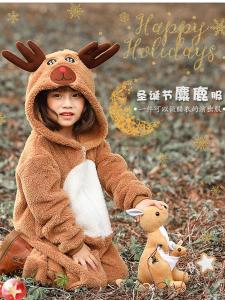 Christmas Kids Clothing Baby Cute One-Piece Animal Pajamas Christmas Reindeer Elk Dress up Party Costume