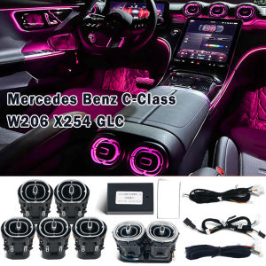 Đèn Viền Nội Thất Điều Hòa Không Khí LED 64 Màu Kiểu Turbo Cho Mercedes Benz C-Class GLC X254 W206 - Đèn Trang Trí Nội Thất Ô Tô