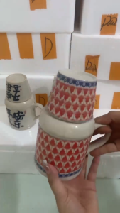 Ấm trà cà phê gốm sứ hoa văn độc đáo bình trà giữ nhiệt bằng gốm có nắp họa tiết classic kiếu Nhật phích giữ nhiệt pha trà coffee 450ml bình thủy