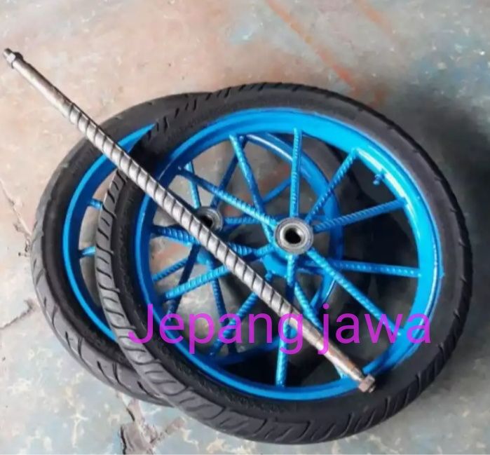 Satu set Roda gerobak angkut barang & kakilima uk275 /17#2 roda 2 ban 4