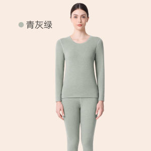 Carrekenbt Cashmere Womens Thermal Underwear 2024 New Arrival Thickened Fleece-lined Winter Silk Warm Suit