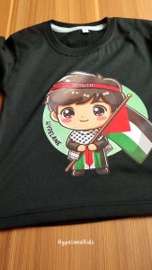 Baju Kaos Distro Anak Laki Laki Palestina Lucu Import Usia 1 - 10 Tahun - Hypelane Kids - DTF