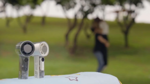 ✅100% Original Jcam X05 Transparent Mini Mecha Handheld Fan High-Speed Cooling Fan 100-Speed Fans