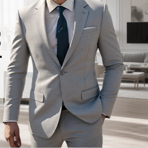 Mens Suits 2 Piece Slim Fit Casual One Button Solid Suits for Mens Business Wedding Party Jacket Blazer & Pants Set