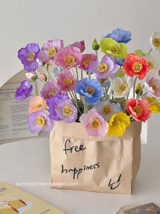 Icelandicorsch美人 Hoa Nhân Tạo Lụa Bó Hoa Hoa Cầm Tay Phòng Khách Bình Hoa Trang Trí Cắm Hoa