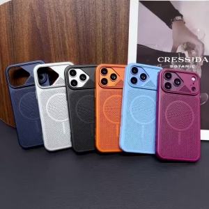 Luxury armor PC Dissipate Heat Hard Magnetic Case For iPhone 18 Air 17 16 15 14 13 ProMax For Magsafe Wireless Charge Back Cover