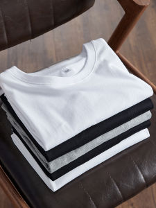 Summer 2025 Casual Loose Pure Cotton White Short Sleeve T-Shirt Mens Half Sleeve Top Youth Fashion Wear Resistant Cotton 100%