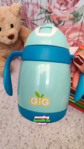 GiG Baby Stainless Steel Vacuum Straw Cup 220ml Botol Sedotan Tahan Awet Dingin