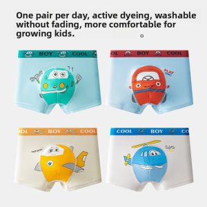 Miiow | Pure Cotton Childrens Underwear Boys Developmental Stage Four Corner Briefs Comfortable Breathable Anti-Bacterial Shorts