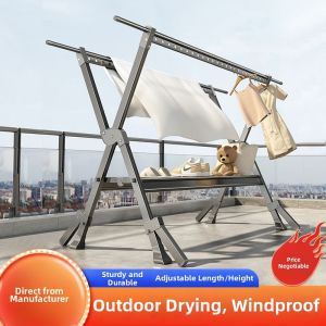 Adjustable Foldable Indoor and Outdoor Clothes Drying Rack