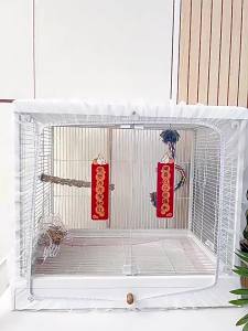 Dayang Bird CAGE ตาข่ายกันสปัตเตอร์กรงนกผ้าคลุมกันฝุ่นกรงนกตาข่ายกันสาดมุ้งกันยุงป้องกันขนนกและอาหาร
