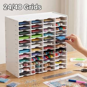 24/48 Slots Ink Pad Holder Sturdy Pad Organizer Waterproof Stamp Pad Storage Organizer Space Saving Ink Pad Storage Rack