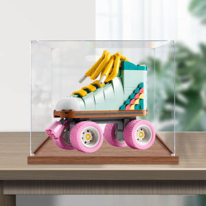 Acrylic Display Case Storage Box for Lego 31148 Vintage Roller Skates Figure Model Transparent Dustproof Cover