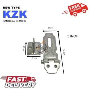 OVERVAL Warna SILVER KZK 3"/tempat gembok/cantolan gembok/Overpall Gembok Pintu/kaitan kunci gembok.