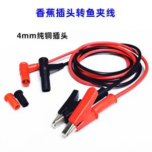 Cáp Kiểm Tra Điện Áp Kẹp Cá Sấu Đồng Nguyên Chất Với Đầu Cắm 4MM Đầu Nối Kẹp Hình Tam Giác Để Kiểm Tra Điện Ổn Định
