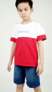 Forest Kids Boys Cotton Terry Cut & Sew Oversized Short Sleeve Top Boy Graphic Tee | Baju Budak Lelaki - FK20240