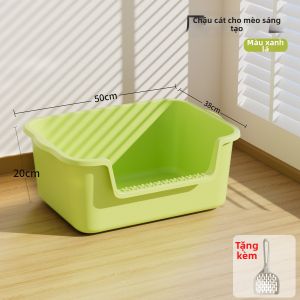 QUEZHOU | Hộp Cát Vệ Sinh Scooper Dung Lượng Lớn Chống Tràn