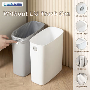 JustLiving 1PC Narrow Trash Can for Narrow Seams Large-mouth Waste Bin Household Accessories Bathroom Trash Can Without Cover Kitchen Plastic Trash Can Without Cover