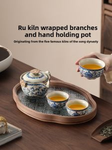 SYANF | Elegant Ladys Single-Use Small Set Hand-held Teapot Gaiwan Tea Set