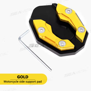 SEAMETAL Universal Scooter Motorcycle Bike Kickstand Extender Foot Side Stand Extension Pad Support Plate Anti-skid