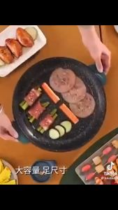 Chảo Nướng Điện Đa Năng 2 Nấc Nhiệt Size 22CM Bếp Nướng Điện Không Khói Chảo Đá Nướng Điện Chống Dính Đa Năng Chảo Chống Dính Vân Đá Bếp Nướng Đa Năng Chống Dính. GấuMẹ Store